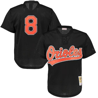 mens mitchell and ness cal ripken jr black baltimore oriole